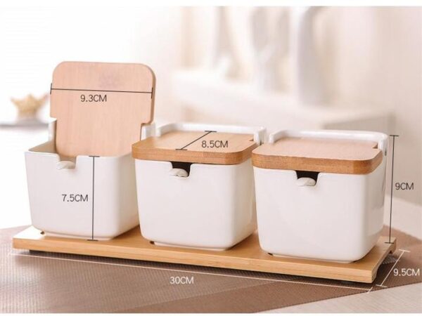 Bamboo Ceramic Seasoning Jar - Image 4