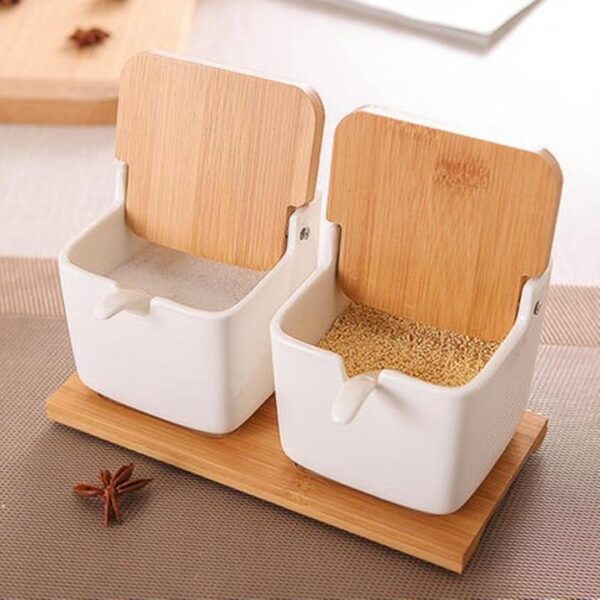 Bamboo Ceramic Seasoning Jar - Image 5
