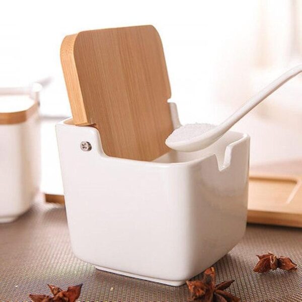 Bamboo Ceramic Seasoning Jar - Image 7