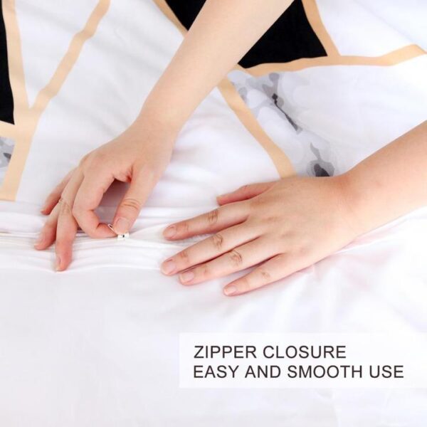 Irregular Geometric Printed Bedding Set - Image 2
