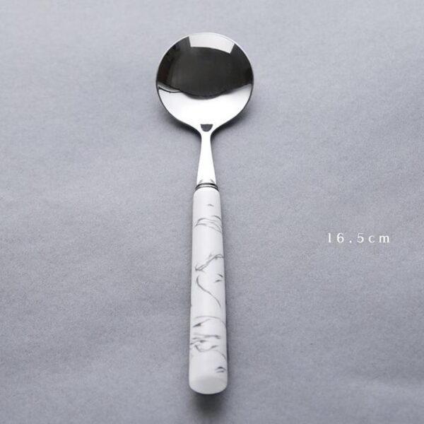 3pcs Marbled Stainless Steel Flatware Set - Image 3