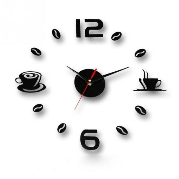 Coffee Cups DIY Wall Sticker Clock