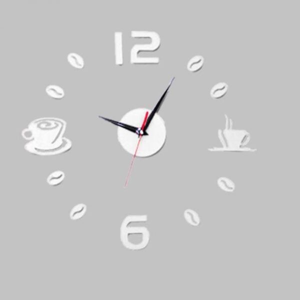 Coffee Cups DIY Wall Sticker Clock - Image 2