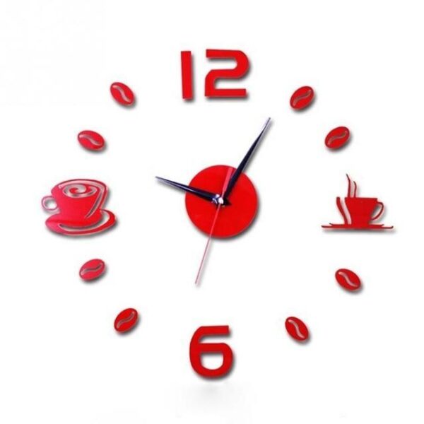 Coffee Cups DIY Wall Sticker Clock - Image 3