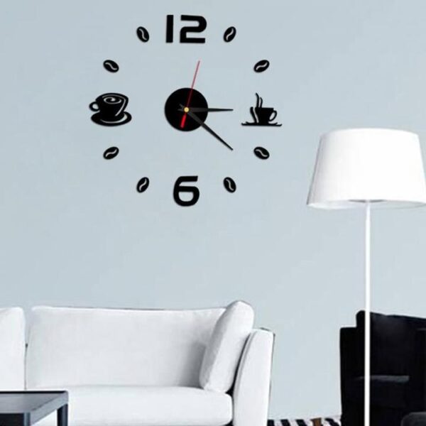 Coffee Cups DIY Wall Sticker Clock - Image 5