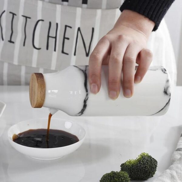 Ceramic Salt And Pepper Oil Bottle and Shaker - Image 6