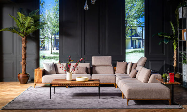 Lounge Modern Corner Sofa Set - Image 4