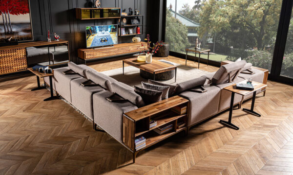 Lounge Modern Corner Sofa Set - Image 2