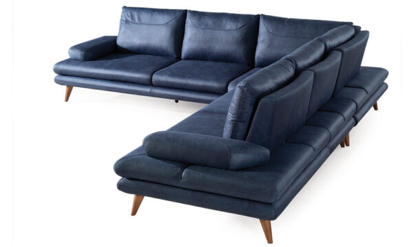 Magnum Blue Modern Corner Sofa Set Content - Image 2