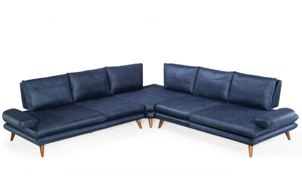 Magnum Blue Modern Corner Sofa Set Content - Image 3