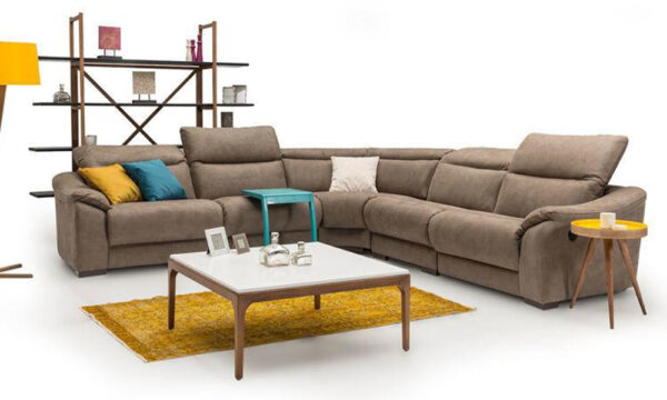 Panemera Smoked Corner Sofa Set
