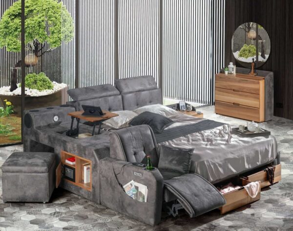 Kudy Smart Bed with Massaging Recliner Chair - Image 2