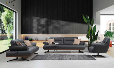 Maroon Modern Sofa Set