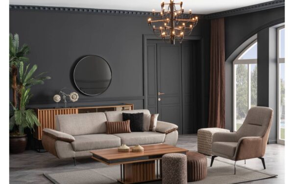 Wooden Modern Sofa Set - Image 3