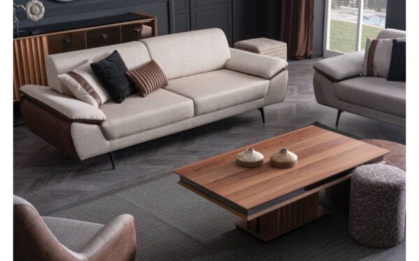 Wooden Modern Sofa Set - Image 7