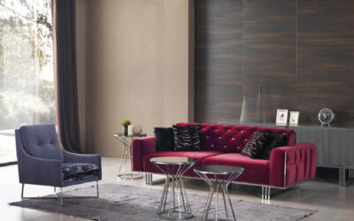 Golden Luxury Modern Sofa Set