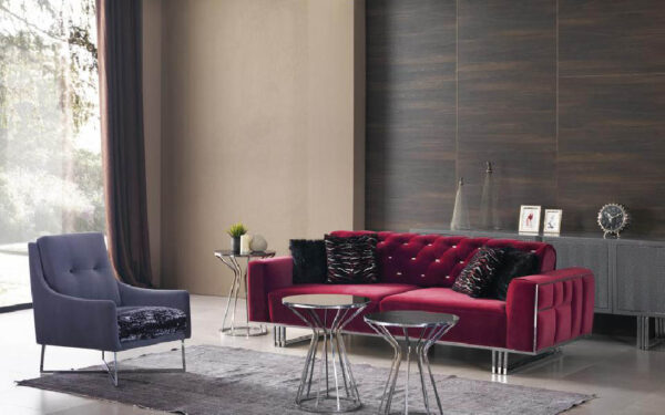 Golden Luxury Modern Sofa Set