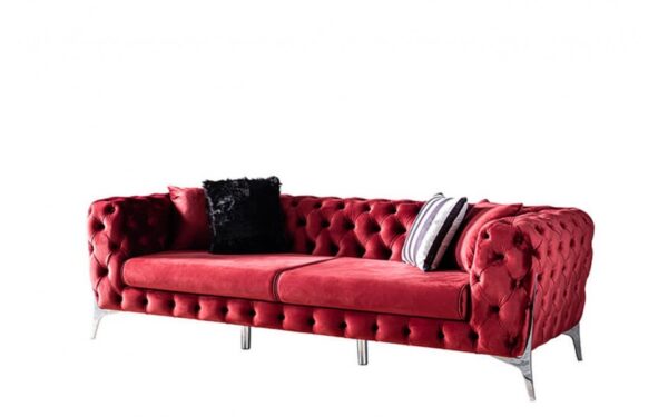 Queen Red Modern Sofa Set - Image 5