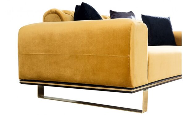 Yellow Pearl Modern Sofa Set - Image 5