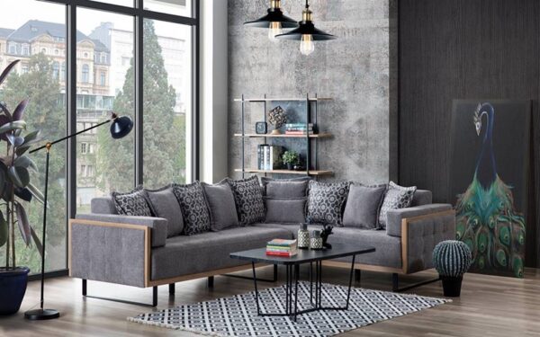 Cynder Corner Modern Sofa Set