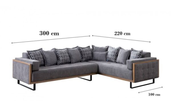 Cynder Corner Modern Sofa Set - Image 4