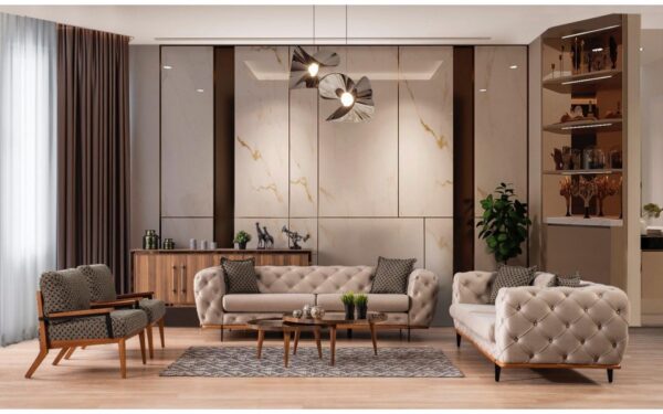 Flat Modern Sofa Set - Image 2