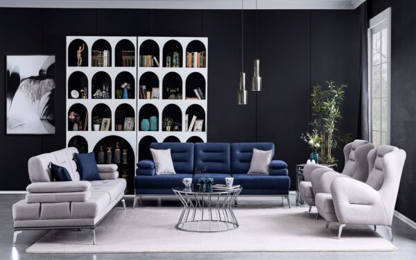 Long Wood Modern Sofa Set