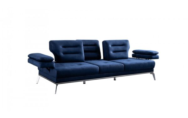 Long Wood Modern Sofa Set - Image 4