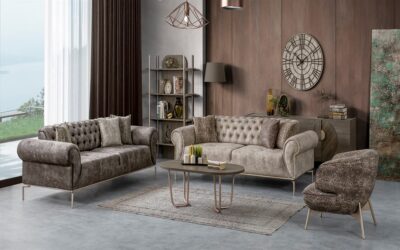 Loft Gold Modern Sofa Set