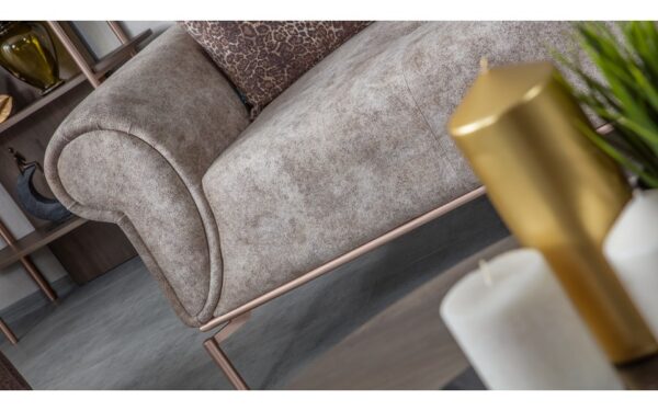 Loft Gold Modern Sofa Set - Image 3