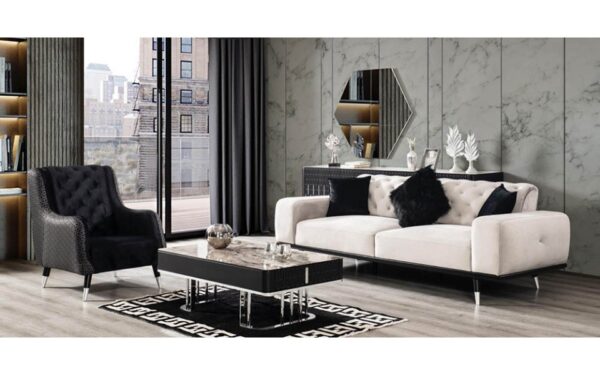 Perla Luxury Modern Sofa Set - Image 2