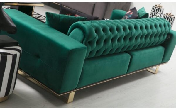 Shiny Gold Modern Sofa Set - Image 6