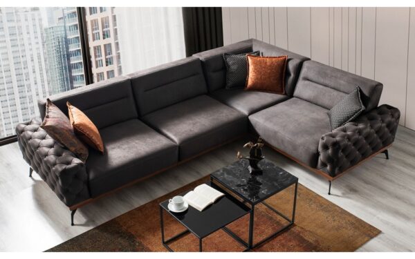 Whipped Corner Modern Sofa Set - Image 3