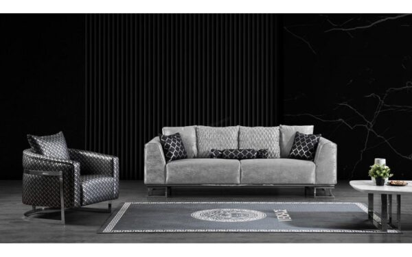 Wooden Tower Modern Sofa Set - Image 2
